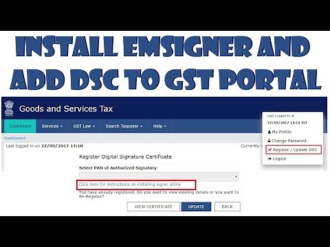 How to Install emSigner and Add DSC to GST Portal | Digital Signature Certificate