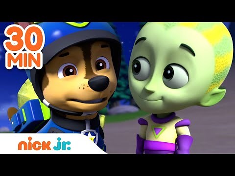 PAW Patrol Use Their Imagination & Meet Aliens w/ Chase & Rubble | 30 Minute Compilation | Nick Jr.