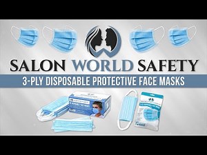 Salon World Safety | 3-Ply Disposable Protective Face Masks