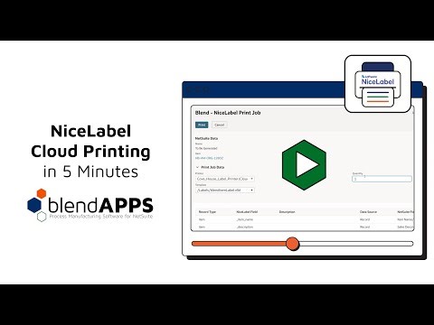blendAPPS | NiceLabel Cloud Printing SuiteApp for NetSuite | Overview