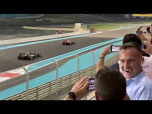 Live from stands Max Verstappen overtake on Lewis Hamilton F1 Abu Dhabi Yas Marina