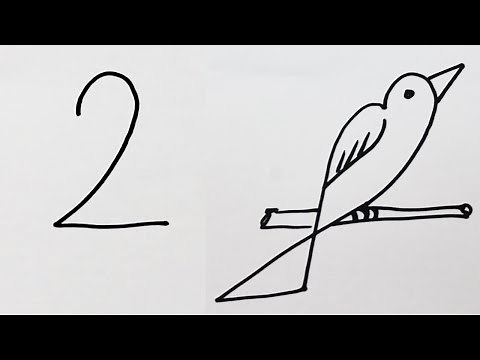 How to turn numbers into drawings - Number drawing 1 to 10