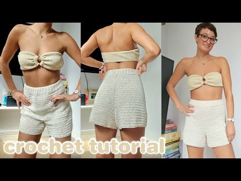 CROCHET SHORTS TUTORIAL | free crochet shorts pattern with elasticated waistband | beginner crochet
