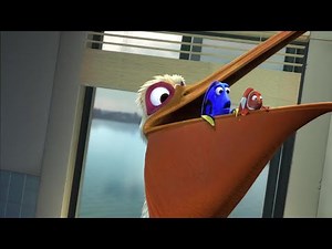 Helping Nemo to escape scene (Finding Nemo 2003)