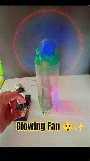 DIY 3-Blade Mini Fan with LED Lights 🔥 | Cool Science Project for Kids 💡