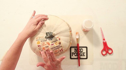 12K views · 144 reactions | Cute (and inexpensive) Napkin Decoupage DIY Thanksgiving centerpiece! Get all 6 Budget Friendly Thanksgiving Tablescape DIYs in the full Make it with Mod Podge video: https://youtu.be/u-vFBwFPfAk | Plaid Crafts | Facebook