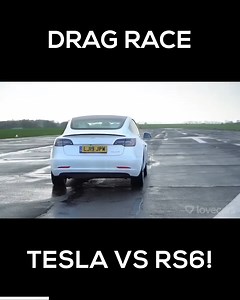 919K views · 6.3K reactions | Tesla vs Audi RS6 drag race | Lovecars | Facebook