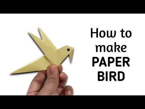 How to make an origami paper bird - 3 | Origami / Paper Folding Craft, Videos & Tutorials.