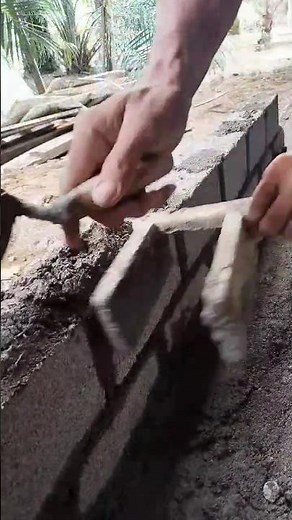 How to Install Concrete Blocks Properly – Masonry Work Tutorial #shorts