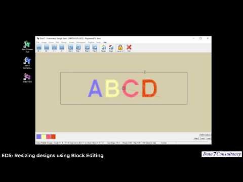 How to resize embroidery designs using block editing