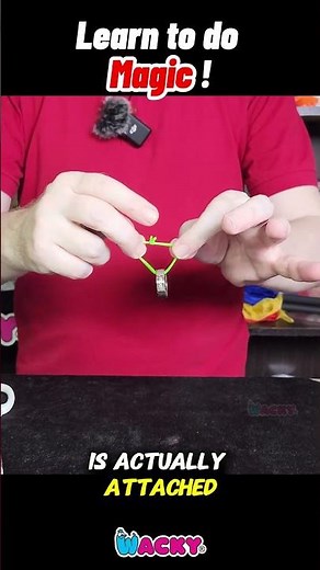 Jumping Ring on Rubber Band Magic Trick! (Easy Tutorial) 🎩 #learnmagic