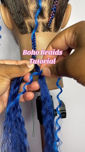 How to Add Curly Pieces to Boho Knotless Braids