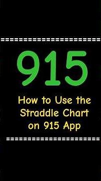 How to Use the Straddle Chart on 915 App #trading #stockmarket #915app demo