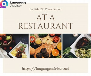 At a Restaurant - English ESL Conversation worksheets