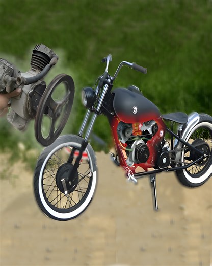 Turning Compressor As A Motorcycle Engine | DIY & Crafts