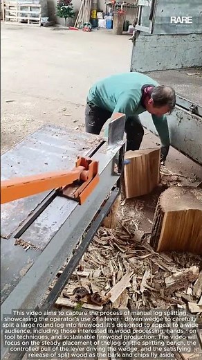 Hydraulic Log Splitter in Action: Quick and Easy Firewood Processing Demonstration