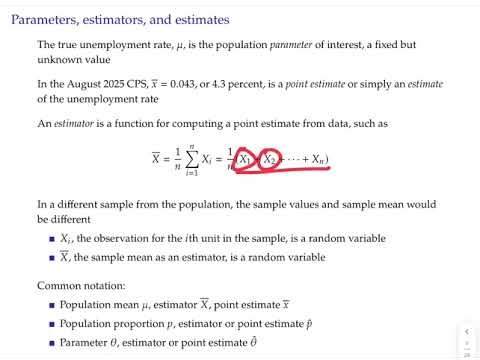 Stats topic 8 video 1: Intro to estimation and sampling distributions