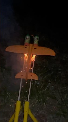 #FIREWORKS | Plane Rocket Experiment (SUPER LOUD) Firework Rocket Plane Test #shorts