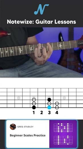 🎸 Guitar Scales: Minor (1 octave) #guitar #guitarlesson #guitartutorial #guitartab #guitartabs