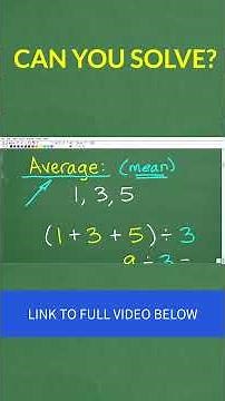 Average of 3², 4², and 5²... Can You Solve It? NO CALCULATOR! #math #maths #shorts