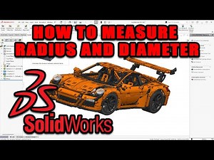 SolidWorks How to Measure Radius and Diameter on Imported Geometry - LEGO Technic Car Case Study