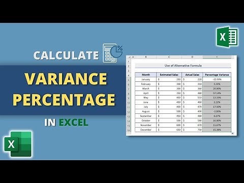 How to Calculate Variance Percentage in Excel