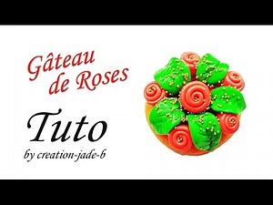 Tuto Fimo - Gâteau de Roses (Noël) !
