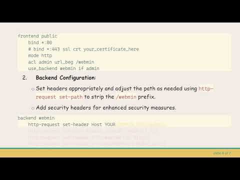 Solving Path Redirect Issues in HA Proxy for Webmin Configuration