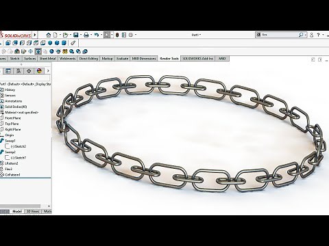 ✅ Solidworks Advanced Modelling tutorial | Complex Chain Model