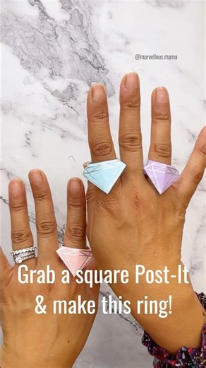 Post-It origami ring