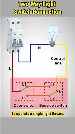 2-Way Light Switching Explained | Control a Light with 2 Switches #howto #circuit #switching