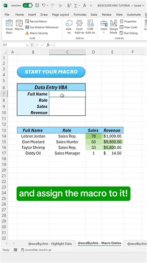 116K views · 687 reactions | Macros data entry Learn how to automate your data entry process in excel #Excel #exceltips #spreadsheet #corporate #workhacks #accounting | LEARN MORE | Facebook