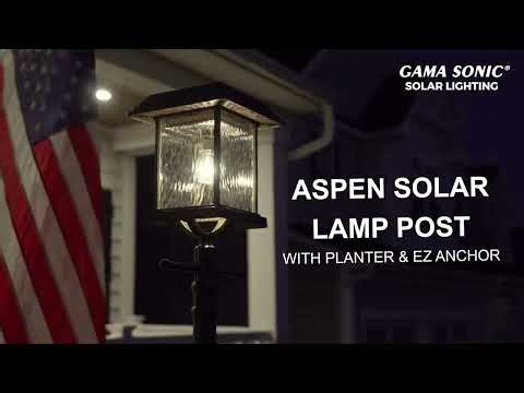 Solar Lamp Post with Planter for Gardens, Driveways & Yards | Outdoor Lighting by Gama Sonic