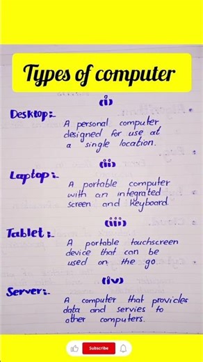Types of Computer | Laptop, Desktop, Tablet & Server Explained | Computer Basics for Students Viral