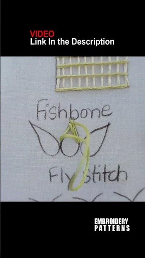 FIshbone Stitch | Easy Learning | Basic Embroidery Stitches #embroiderystitches