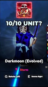 Anime Ultra Verse | Secret Kokushibo W/Storm Trait Evo Showcase #animeultraverse #roblox #shorts