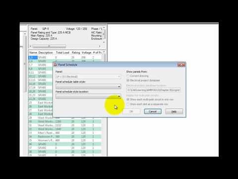 Adding Panel Schedules