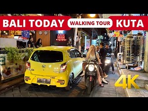 🇮🇩 BALI TODAY KUTA night walk [4K] Walking Tour Kuta Bali Indonesia | Bali Travel Vlog | Bali 2023