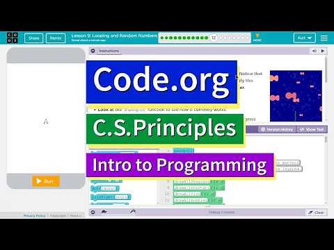 Looping and Random Numbers Lesson 9.12 Tutorial with Answers Code.org CS Principles