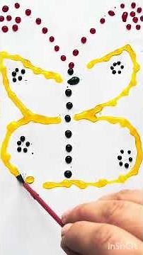 Color Mixing Art – Black and Yellow Paint Experiment