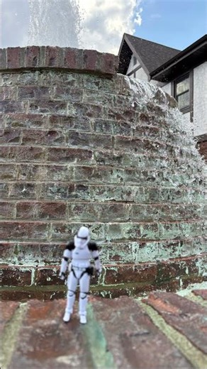 Taking pictures of a first order storm trooper.