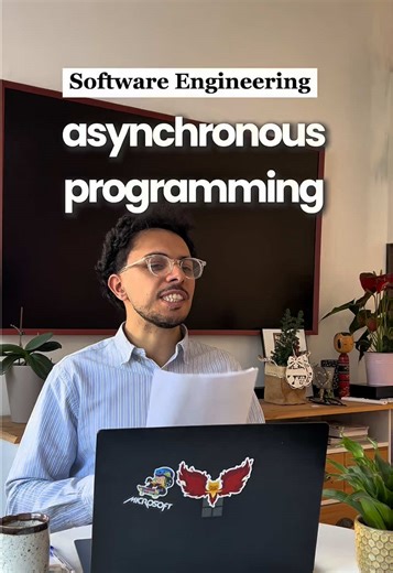 What is asynchronous programming 🤯 We all use it everyday building apps! It’s the reason apps like Instagram and WhatsApp feel instant instead of frozen. Asynchronous programming means your app does slow work like network calls or database requests in the background while the UI stays responsive (No blocking) This is how modern apps load data sync messages and update feeds all at the same time. If you’re learning software engineering backend development or preparing for interviews this concept 