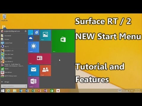 NEW Start Menu for Surface RT and Surface 2 : The " Windows 10 " update for RT