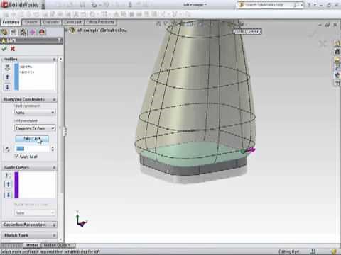 Solidworks 2011 Tutorial Lofted Boss Base