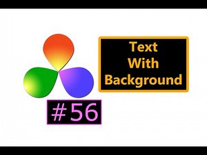How To Create Text With A Background In DaVinci Resolve