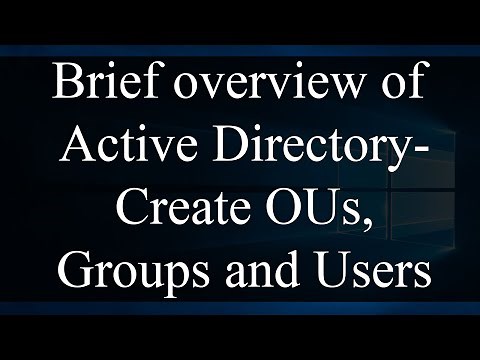 Create Active Directory Organizational Units (OU) and Users - Overview | Windows Server 2019 / 2022