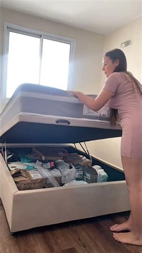 Box spring bed with storage + Paris pocket spring mattress