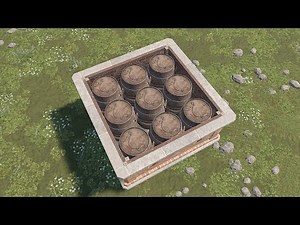 9 barrels in a 1x1 - Rust Guide