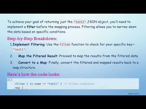 How to Return a Specific JSON Object by Value in Kotlin