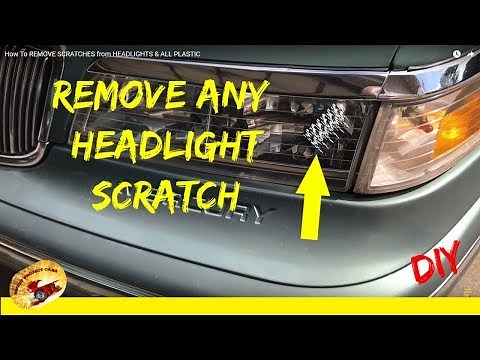 How To REMOVE BAD SCRATCHES from Headlights & Plastic